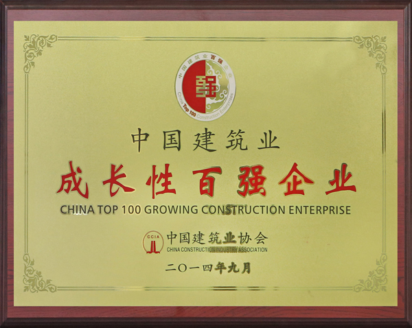 中國建筑業(yè)成長性百強(qiáng)企業(yè)